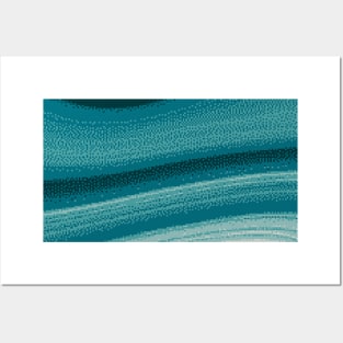 Teal Swirl Stripe Posters and Art